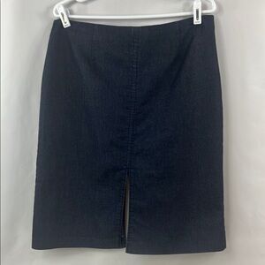 Amanda Smith Blue Knee-Length Academia Pencil Skirt with‎ Double Slit Size 14